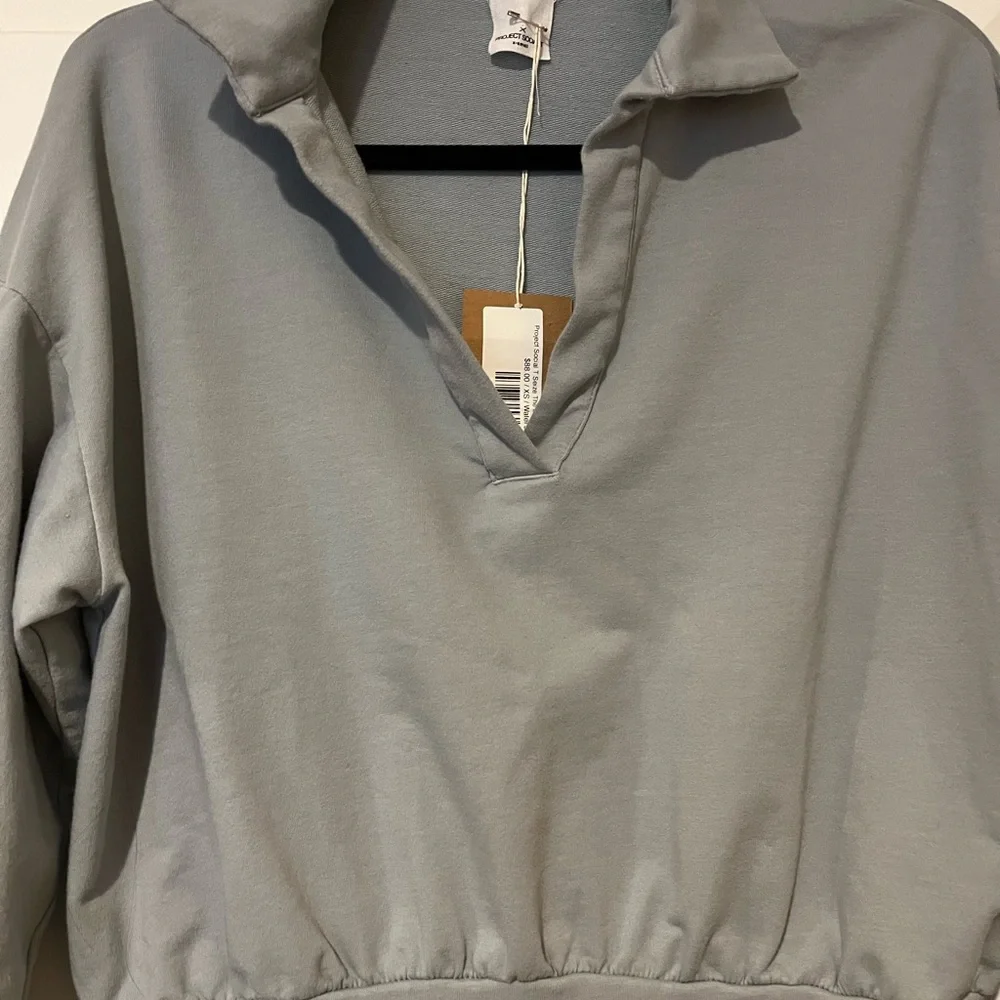 NWT Project Social T Seize The Day Collared Sweatshirt Size XSmall - Picture 5 of 13